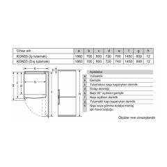 Bosch KGN55VIF1N No Frost Buzdolabı