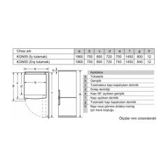 Bosch KGN55CWE0N Beyaz Buzdolabı