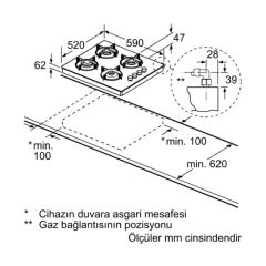 Bosch PBP0C2B82O Beyaz Set Üstü Ocak