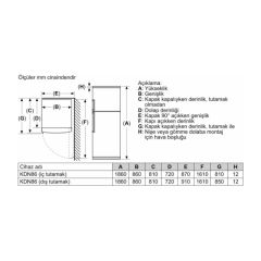 Bosch KDN86AWF1N XXL No-Frost Buzdolabı