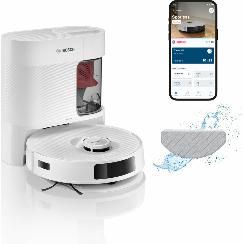 Bosch Spotless Advanced BCRD2W Çöp İstasyonlu Akıllı Robot Süpürge