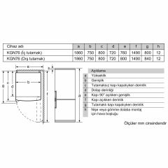 Bosch KGN76CWE0N Kombi No Frost Buzdolabı