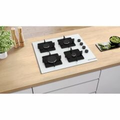 Bosch POP6C2P31O 60 cm Beyaz Cam Ankastre Ocak