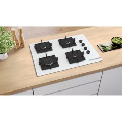 Bosch POP7C2P31O 67 cm Beyaz Cam Ankastre Ocak