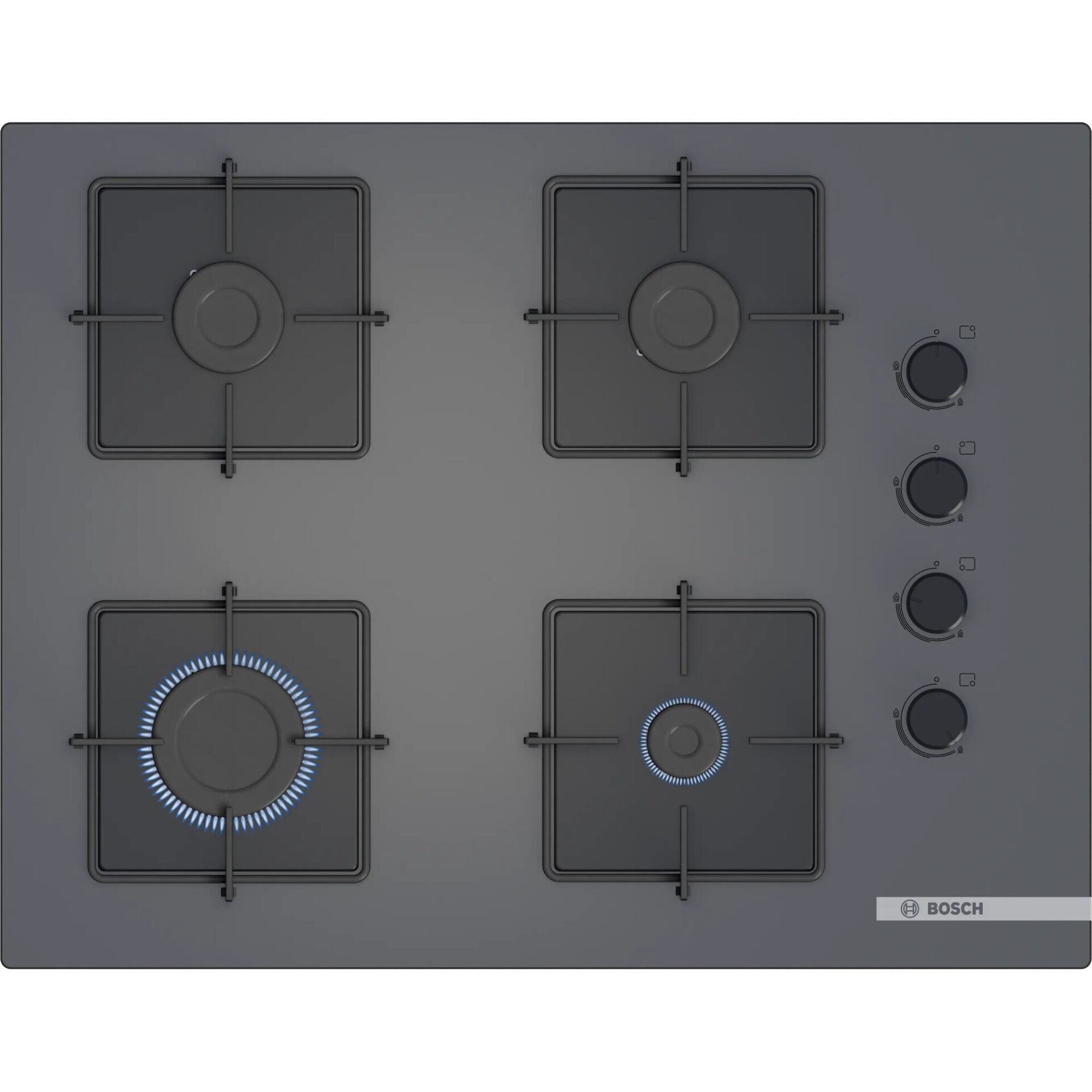 Bosch POP7C9P31O Gazlı Ocak 67 Cm Sert Cam Antrasit Gri Serie 4