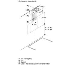 Bosch DWK64PJ60T Siyah Duvar Tipi Ankastre Davlumbaz